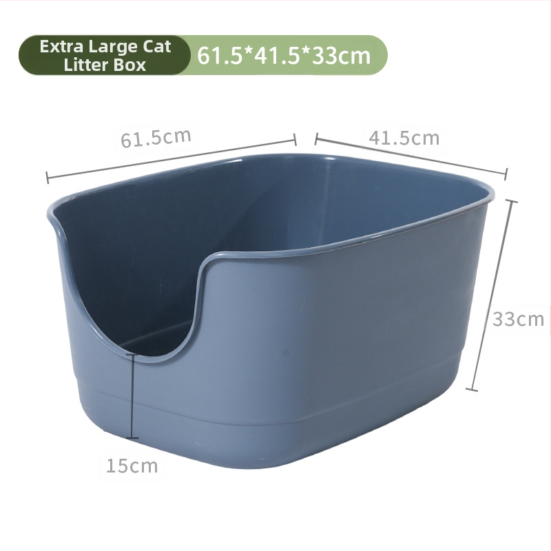 Kačių kraiko indas, pusiau uždaras/atviras dizainas, anti išsiliejimui, PP medžiaga