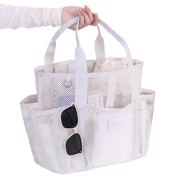 Rh2508 Πολυλειτουργική ταξιδιωτική τσάντα για κολύμβηση, παραλιακή τσάντα τύπου Hawaiian tote, με πλέγμα πολυεστέρα