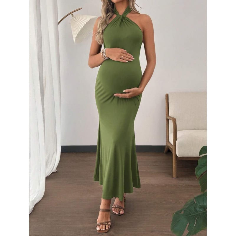 Moterų be pečių suknelė su žuvies uodegos formos kraštu, vienspalvė, lieknas kirpimas, 100% nailonas, premium stilius, išleista 2014 m. arba anksčiau