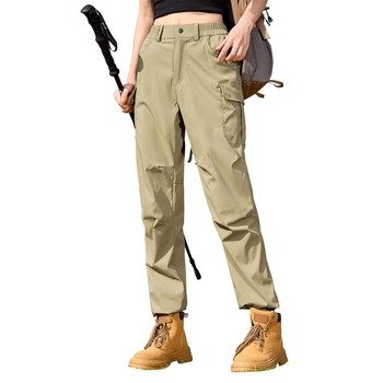 Unisex nailoninės cargo kelnės lauko žygiams – patvarios, su keliomis kišenėmis, tiesus kirpimas