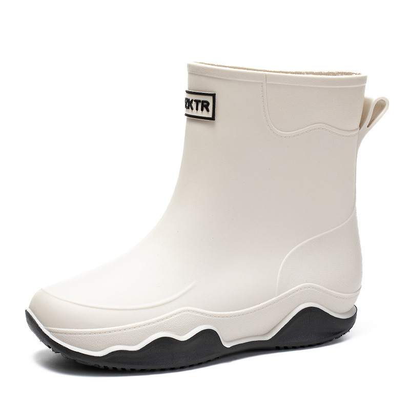 Cizme de ploaie pentru adulți, până la gambe, PVC partea superioară, talpă antiaderentă, branț EVA, căptușeală din plasă