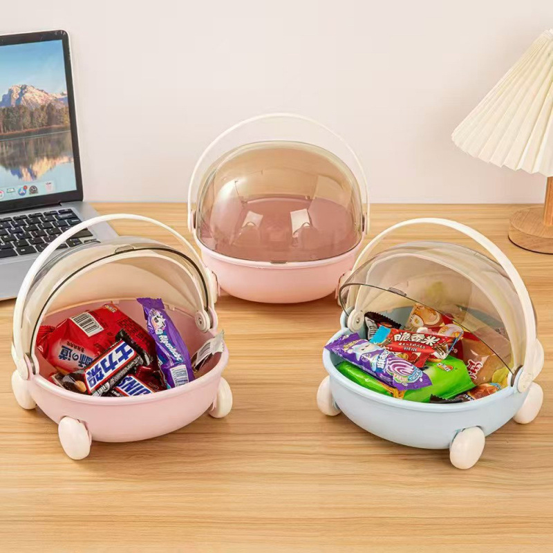 Cartoon stiliaus sandėliavimo krepšys su dangteliu, atsparus dulkėms, skirtas svetainei, 2 L talpa