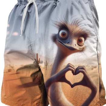 Ανδρικά σορτς παραλίας - Φλοράλ εκτύπωση, χαλαρή γραμμή, γρήγορο στέγνωμα πολυεστέρας (Καλοκαίρι, Πολυεστέρας 95%+)