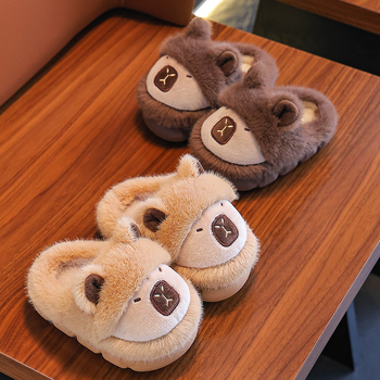 Детски памучни пантофи за вътрешна употреба, памучна горна част, PVC подметка, за възрастите 4–16, есен 2025, LM+kp