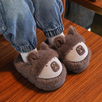 Детски памучни пантофи за вътрешна употреба, памучна горна част, PVC подметка, за възрастите 4–16, есен 2025, LM+kp