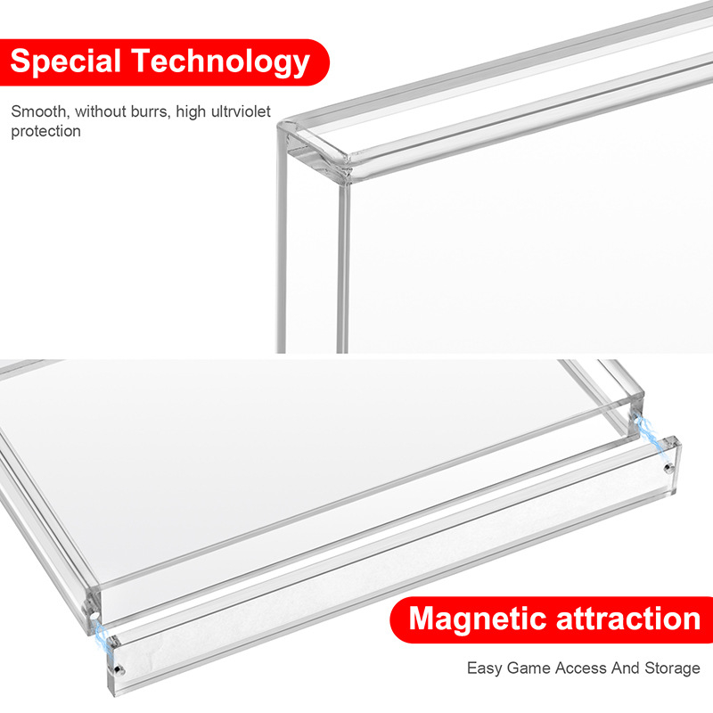 Ακρυλική προστατευτική θήκη για κάρτες παιχνιδιών Nintendo Switch 2 – κοπή με λέιζερ, συγκόλληση – συμβατή με Switch 2 OLED, Πρωτότυπο Switch, Switch Lite, 190 g