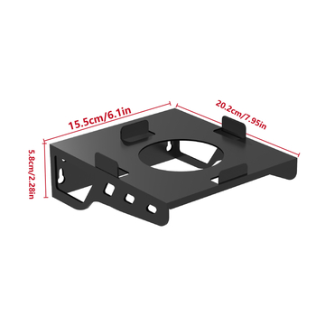 Τοίχου μεταλλικό στήριγμα για Xbox Series X με αποθήκευση ελεγκτή και ακουστικών; υλικό: σίδηρος; εγκατάσταση: διάτρηση; βάρος: 620 g