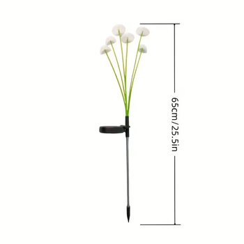 Соларна лампа за двор във форма на цвете — водоустойчива IP65, 0.3W LED, слънчево захранване, вход ≤36V, модел: Solar Jellyfish Light