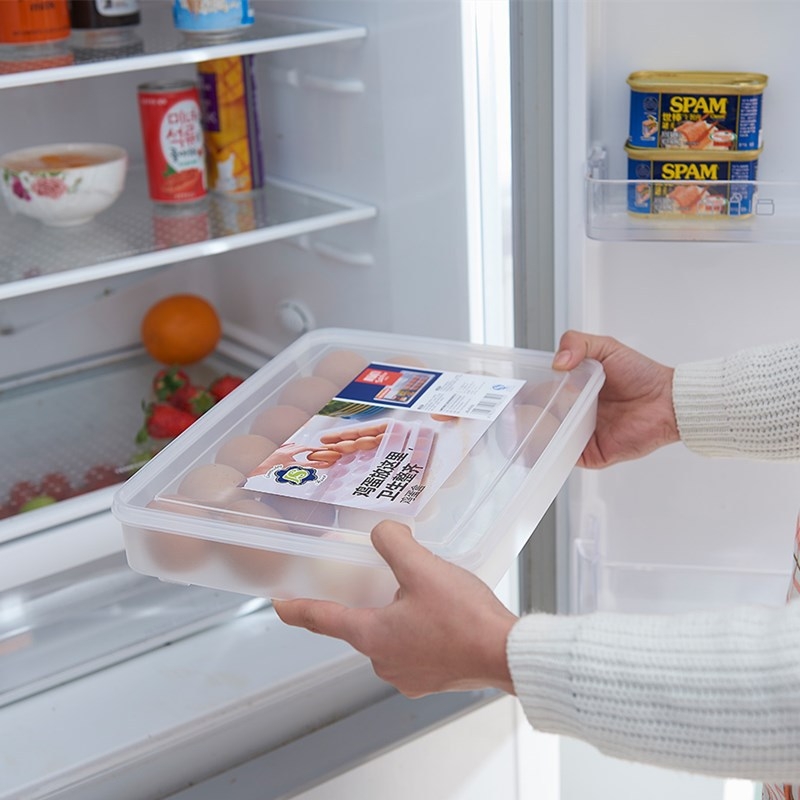 Κουτί αποθήκευσης αυγών, πλαστικό, μονόεπίπεδο, ορθογώνιο, ιαπωνικό στυλ, συντήρηση φρεσκάδας