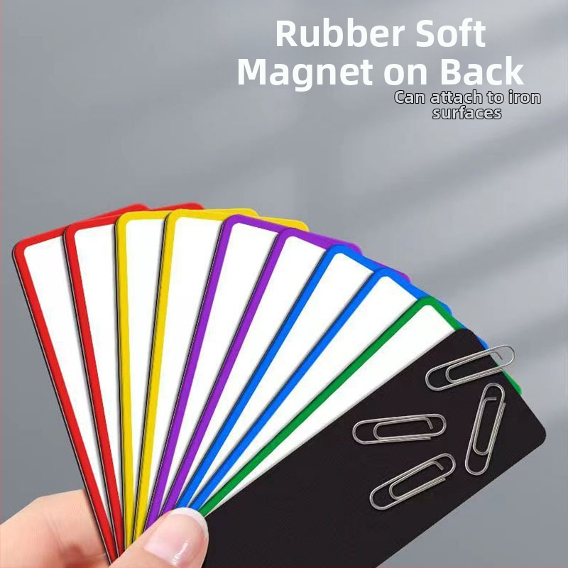 Магнитна едностранна етикетка за склад - пластмасов панел, без кант, дебелина 0.7 мм, за записване с водно-базов маркер