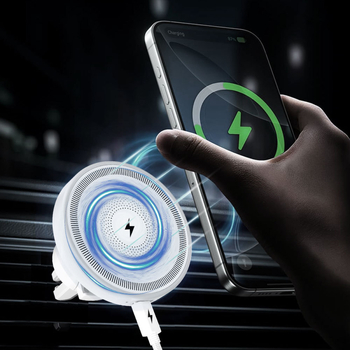 Φορτιστής αυτοκινήτου με μαγνητικό ασύρματο, 15W γρήγορη μαγνητική φόρτιση, QC3.0, έξοδος 1.66A, συνολική ισχύς 18W, μοντέλο C9