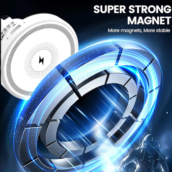 Φορτιστής αυτοκινήτου με μαγνητικό ασύρματο, 15W γρήγορη μαγνητική φόρτιση, QC3.0, έξοδος 1.66A, συνολική ισχύς 18W, μοντέλο C9