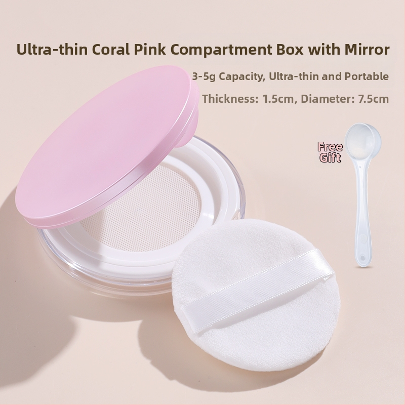 Kompakti dėžutė pipirų milteliams, nepralaidi, su elastine grotele, didelė talpa.