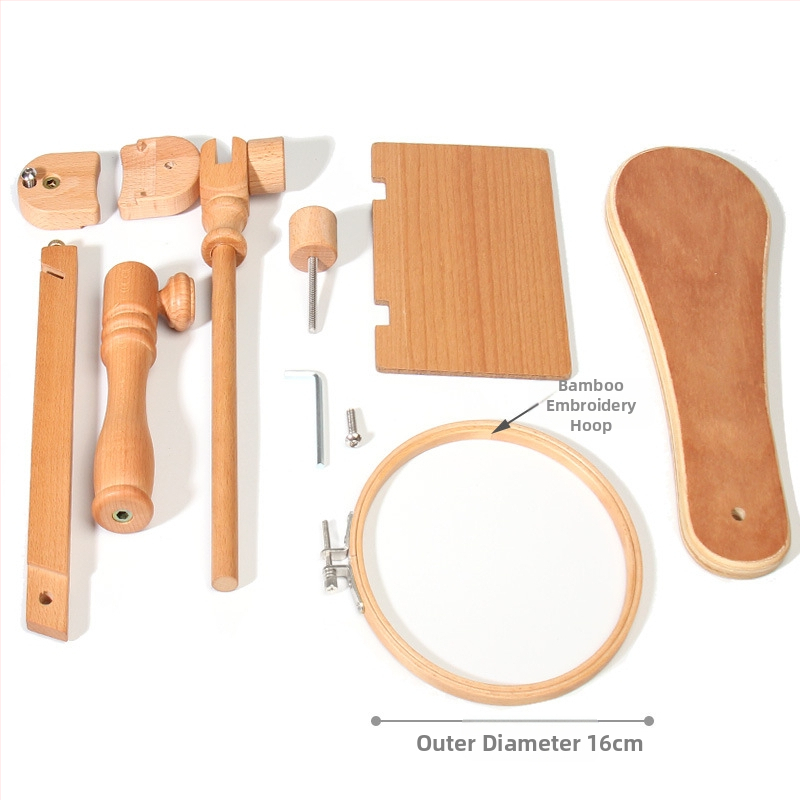 Állítható keresztszemes hímzőállvány – asztali/függőleges, forgó hímzőkeret, fa/bambusz, egyszerű modern stílus