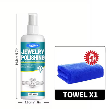 Σπρέι καθαρισμού και αποκατάστασης κοσμημάτων για ρολόγια, σκουλαρίκια, δαχτυλίδια και κολιέ (μακροχρόνια προστασία και λάμψη) - 100 ml • 120 g • Αριθμός προϊόντος 69-40-ZBQJGG131 • Μάρκα kineshinex