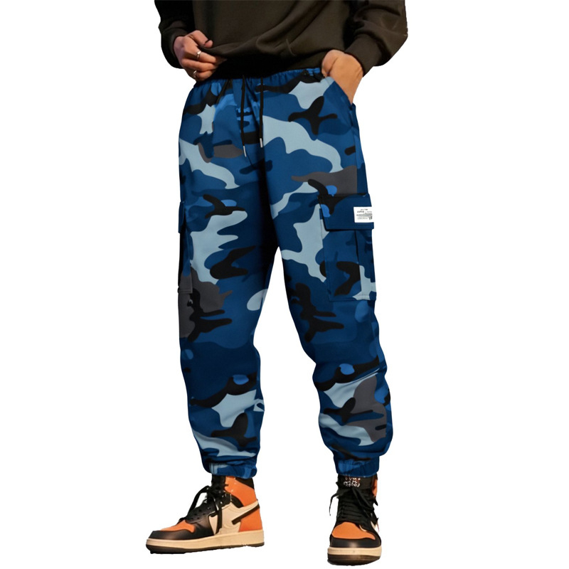 Darbinės kelnės kasdieniam naudojimui su daug kišenių, laisvas kirpimas, 9/10 ilgio, liemuo su raišteliu, kvėpuojantis poliesteris