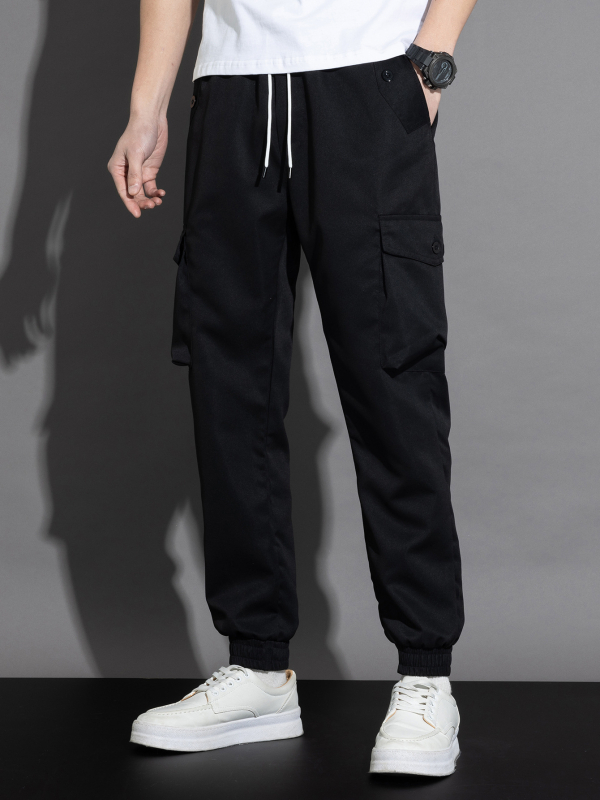 Vyriski darbo ilgos kelnės su raišteliu aplink čiurną, tiesus siluetas, aukštas juosmuo, bambuko pluošto ir šilko audinys