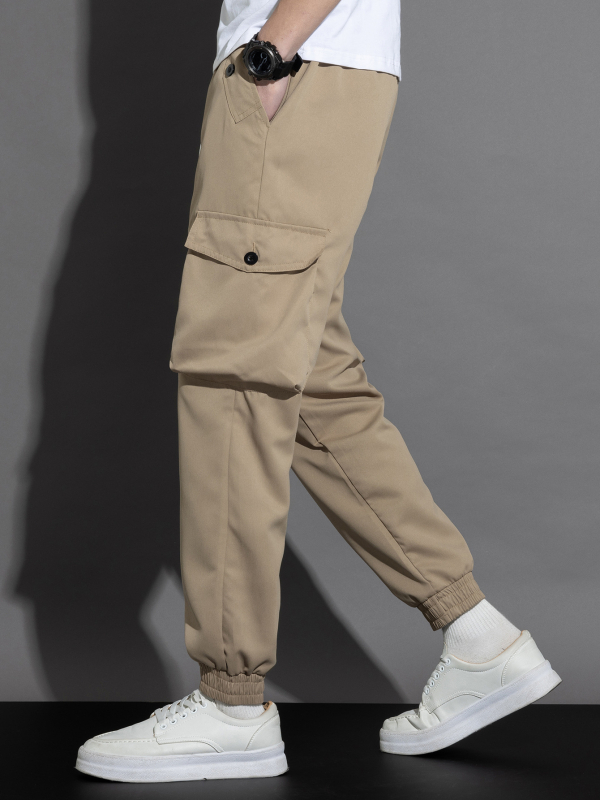 Vyriski darbo ilgos kelnės su raišteliu aplink čiurną, tiesus siluetas, aukštas juosmuo, bambuko pluošto ir šilko audinys