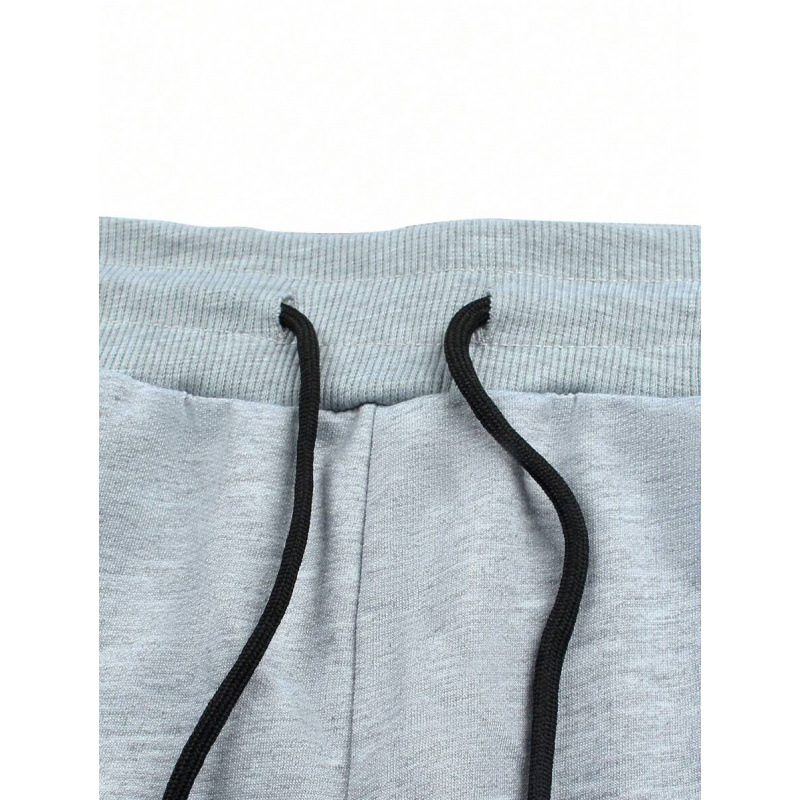 Vyrinės kelnės dryžiais, šoninės kišenės su flap ir raišteliu juosmeniui, laisvas kirpimas, 9/10 ilgio, medžiaga CVC