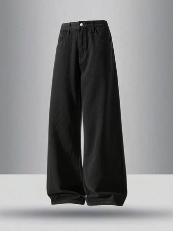 Ανδρικά τζιν με ίσια γραμμή, μινιμαλιστικό βασικό στυλ, χαλαρή άνεση για καθημερινή χρήση