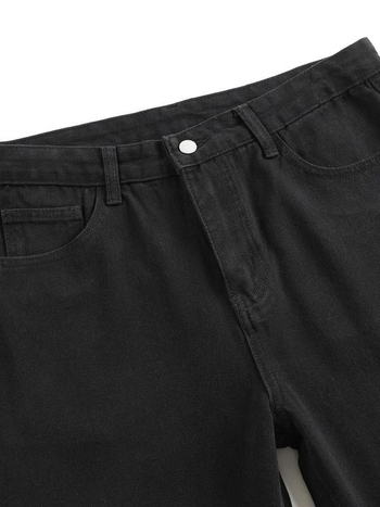 Ανδρικά τζιν με ίσια γραμμή, μινιμαλιστικό βασικό στυλ, χαλαρή άνεση για καθημερινή χρήση