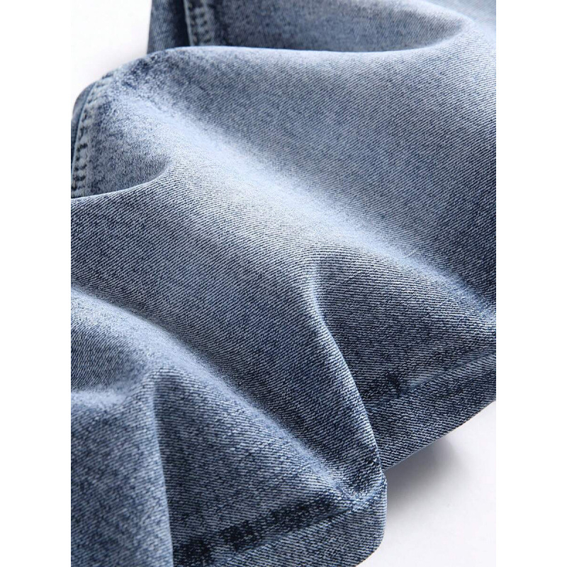 Ανδρικά τζιν ίσιο κόψιμο, διπλή ζώνη, κλείσιμο με κορδόνι, φλις επένδυση, κατάλληλα για όλες τις εποχές