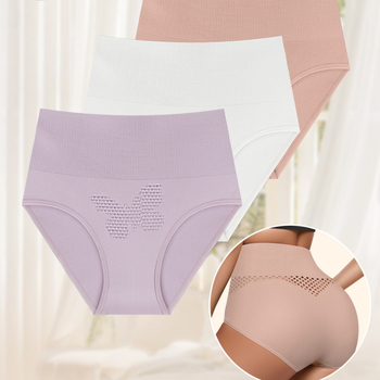 Γυναικείο χωρίς ραφές εσώρουχο από νάιλον, τρίγωνο σχήματος, αναπνεύσιμο, μεσαία μέση, για όλες τις εποχές