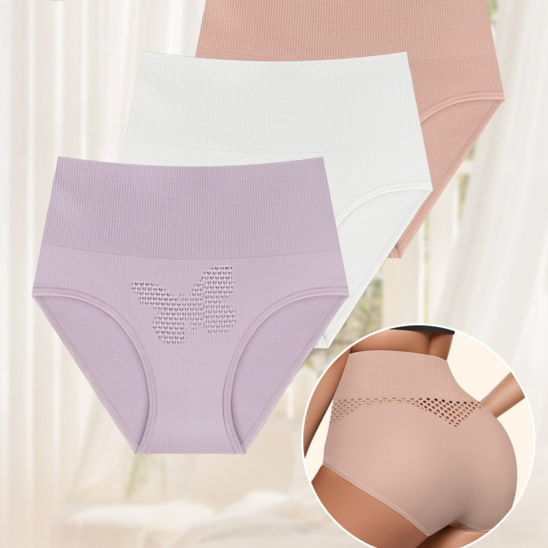 Moteriškos siūlių neturinčios nailoninės trikampės kelnaitės, kvėpuojančios, vidurio juosmens, visiems sezonams