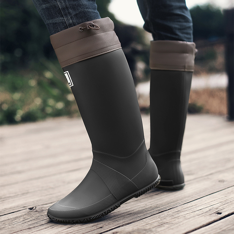 Suaugusiųjų lietaus batai upės žygiams — PVC viršus, guminis padas, anti-slip, šoko absorbcija, unisex, 2025 m. pavasaris