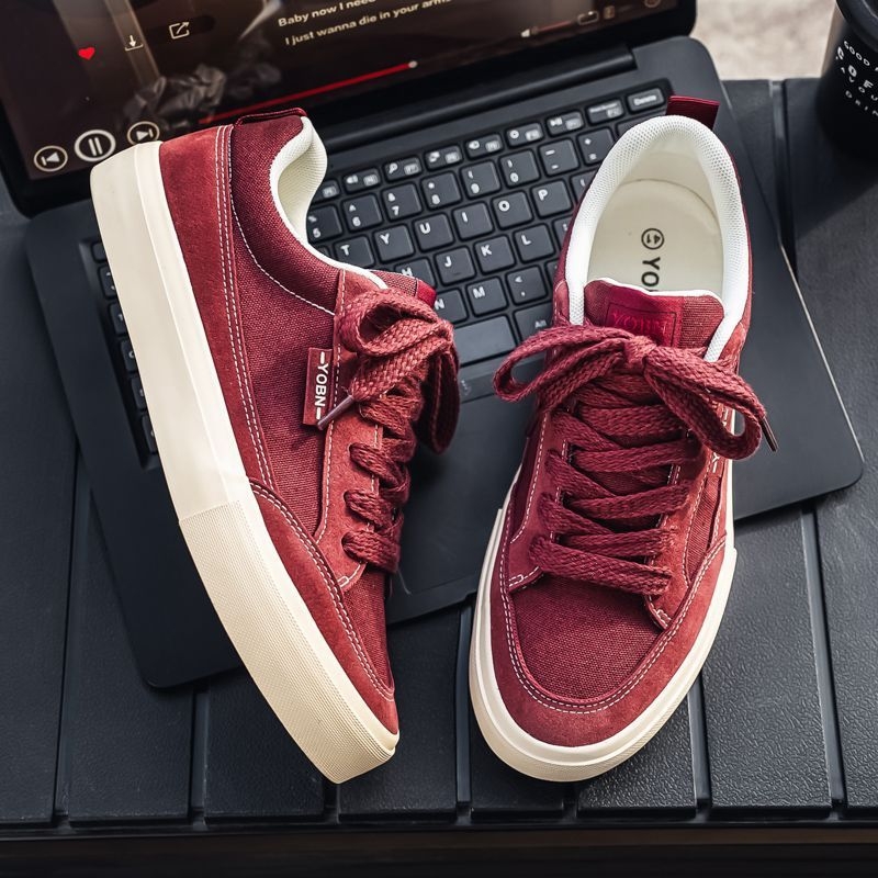 Vīriešu auduma kurpes ar elpojošu augšpusi, augstuma palielinājums, zems profils, šņorējamas