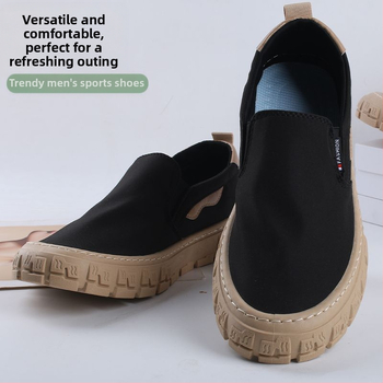 Vīriešu auduma kurpes – zems augšējais augšdaļa, smailā purngala, šņorēšana, PVC zole, augšējā materiāla: audums