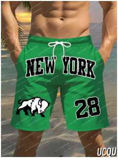 Férfi nyári rövidnadrág kötőzsinórral, gyorsan száradó anyag, laza fazon, enyhe nyújthatóság