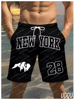 Ανδρικά καλοκαιρινά σορτς με κορδόνι στη μέση, ύφασμα γρήγορο στέρξω? γρήγορο στέγνωμα, φαρδιά γραμμή, ελαφριά ελαστικότητα