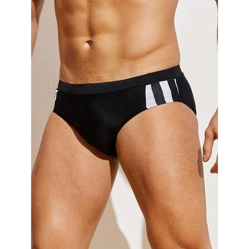 Мъжки плувни шорти с бързосъхнене и висока еластичност, плат: полиестер; състав на тъканта: полипропилен; стил: briefs, boxers; код на продукта: lz1731102818012468082