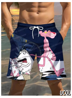 Vyriniai šortai, laisvas kirpimas, šiek tiek ištemptas, poliesterio pluoštas, Vasaros 2025