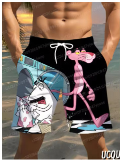 Vyriniai šortai, laisvas kirpimas, šiek tiek ištemptas, poliesterio pluoštas, Vasaros 2025