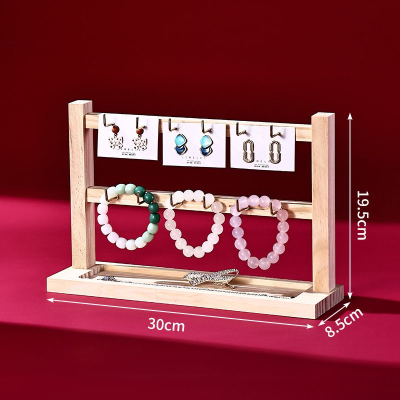Ξύλινο εκθετήριο κοσμημάτων με πολλαπλά επίπεδα – ορθογώνιο σχήμα, τεσσάρων επιπέδων, κατασκευή με συγκόλληση