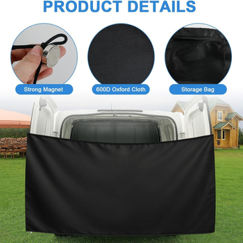 Mreža protiv insekata za bočne i stražnje vrata kombija, barijerna mreža sa zatvaračem, poliestersko vlakno, debela konstrukcija, ugradnja snap-in, šifra proizvoda 712