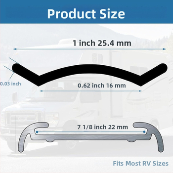 RV ъглов кант за каравана с PVC уплътнителна лента и алуминиев профил за преход – звукоизолация, 10-0116