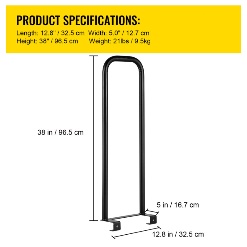 Mâner de sprijin pentru cărucior plat, din fier, marca HY, pentru aplicații pe platforma căruciorului