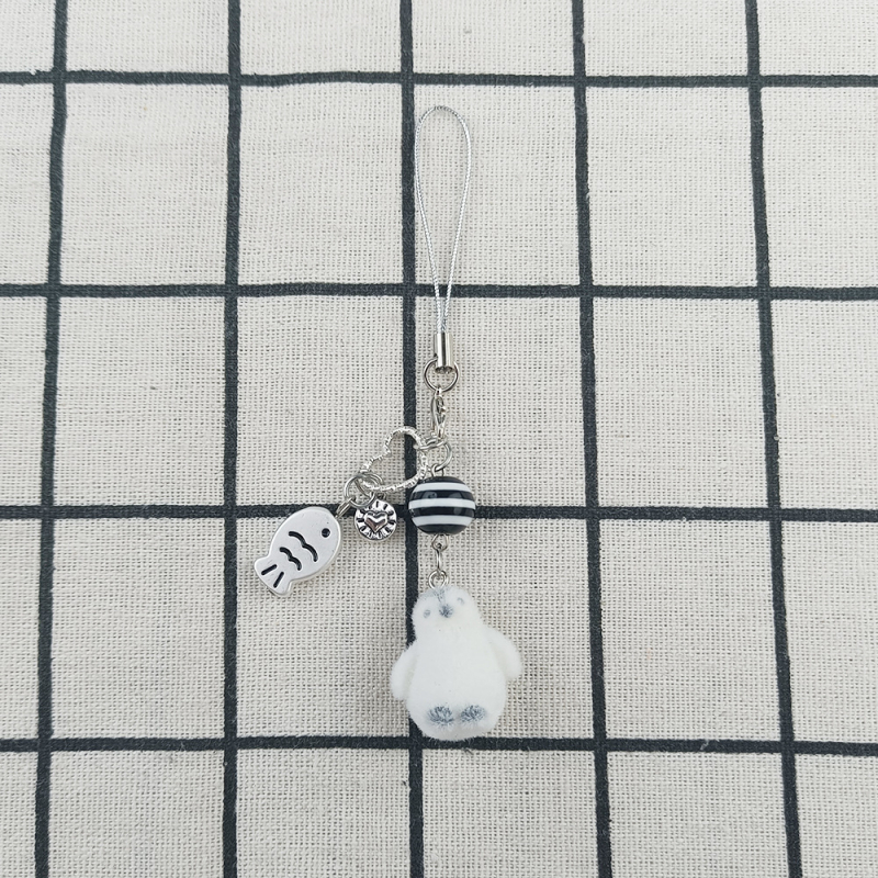 Kulcskarika – aranyos rajzolt pingvin, sarki medve és tengeri vidra – gyanta, kód: k1001, önálló csomagolás