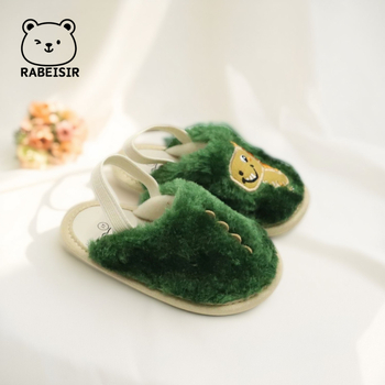 Dječje papuče za prve korake s mekom potplatom, prozračni materijal, protuklizna potplata, elastična traka za gležanj, karikatura uzorak