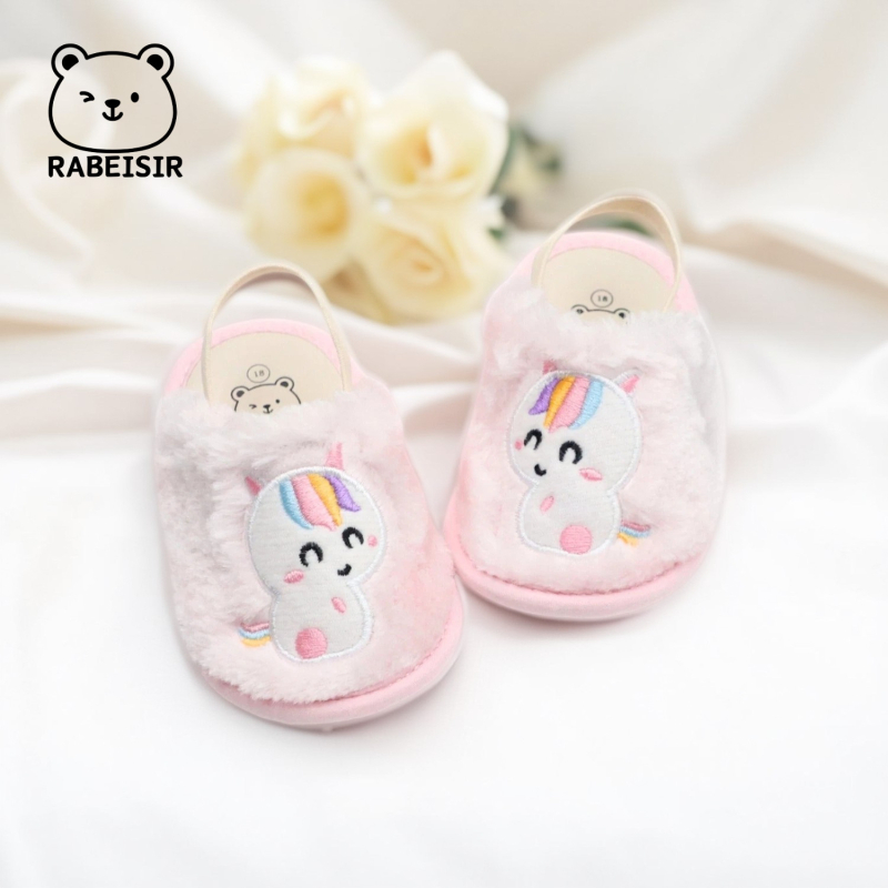Dječje papuče za prve korake s mekom potplatom, prozračni materijal, protuklizna potplata, elastična traka za gležanj, karikatura uzorak