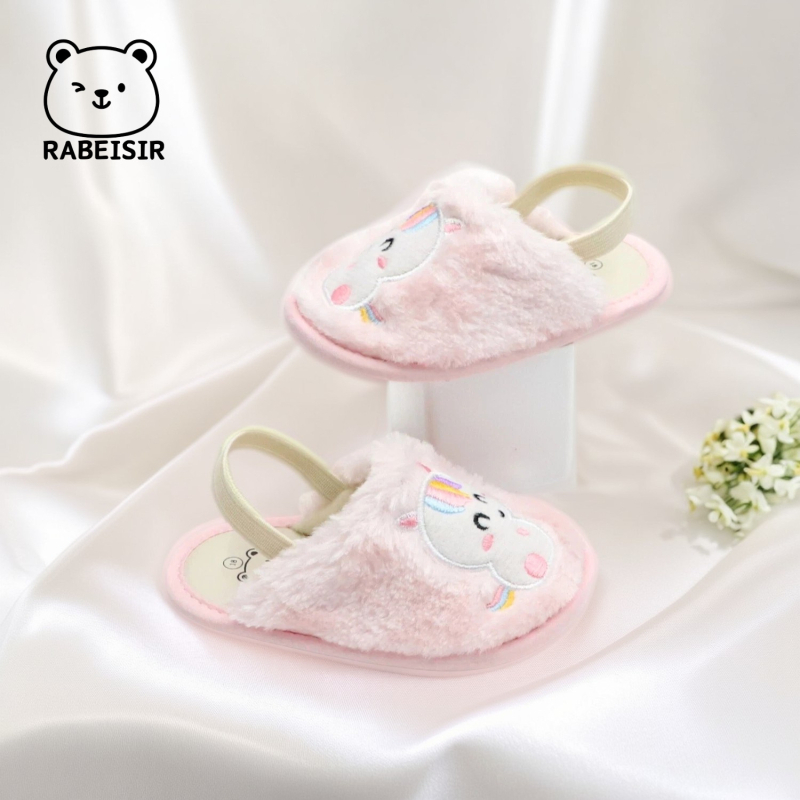 Dječje papuče za prve korake s mekom potplatom, prozračni materijal, protuklizna potplata, elastična traka za gležanj, karikatura uzorak