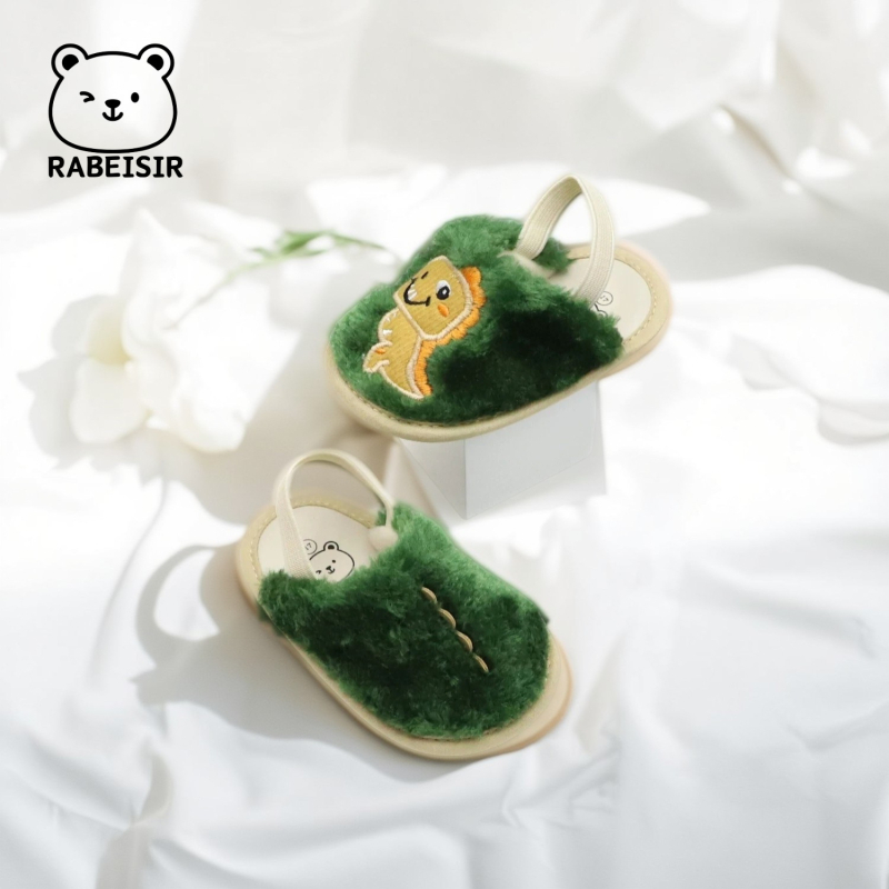 Dječje papuče za prve korake s mekom potplatom, prozračni materijal, protuklizna potplata, elastična traka za gležanj, karikatura uzorak