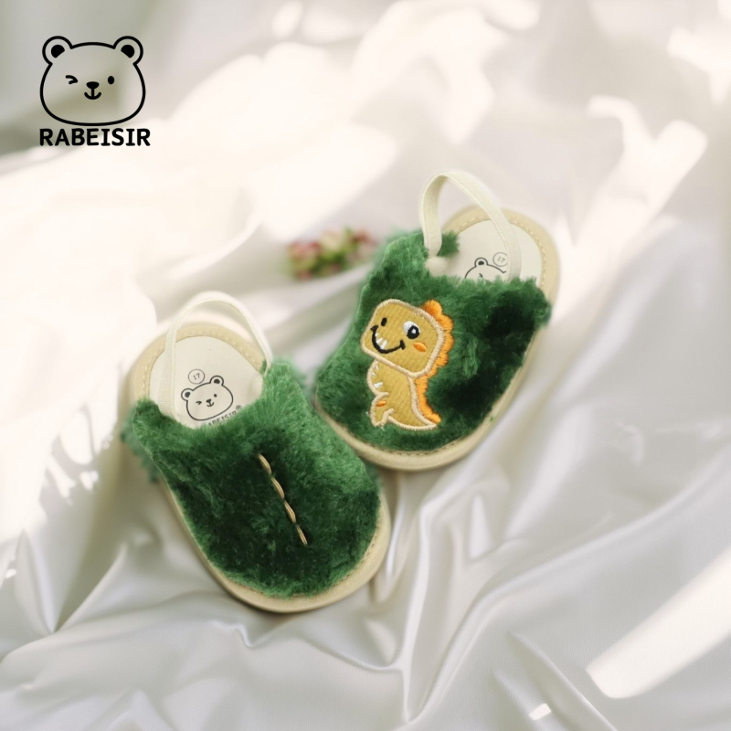 Dječje papuče za prve korake s mekom potplatom, prozračni materijal, protuklizna potplata, elastična traka za gležanj, karikatura uzorak