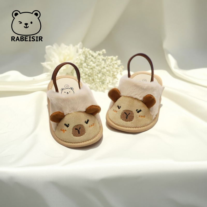 Dječje papuče za prve korake s mekom potplatom, prozračni materijal, protuklizna potplata, elastična traka za gležanj, karikatura uzorak