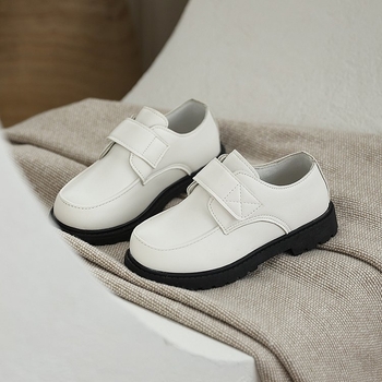 Детски кожени обувки, синтетична кожа, унисекс, за деца 7–12 г, елегантен стил за ежедневието.