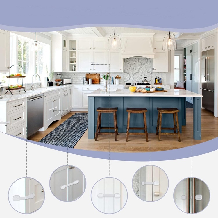 YH2986 Sigurnosna bravica za dječji ormar – podesiva, bez bušenja