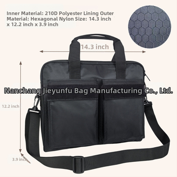 Férfiaknak szóló üzleti dokumentumtáska - poliészter, nagy kapacitás, laptoptáska, mindennapi használatra